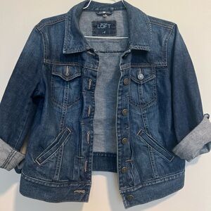 Dark wash Jean jacket from the Loft